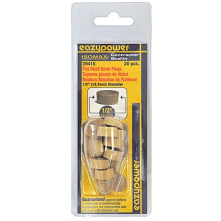 Eazypower 39415 0.5 in. Flat Head Plug- 20 Pack 132266